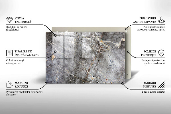 Osłona na płytę indukcyjną Tekstura kamienia