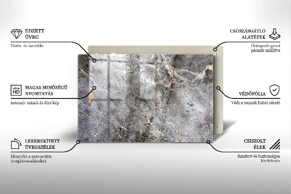 Osłona na płytę indukcyjną Tekstura kamienia