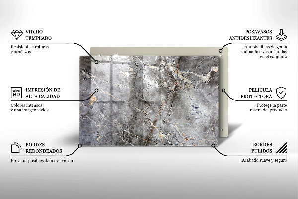 Osłona na płytę indukcyjną Tekstura kamienia