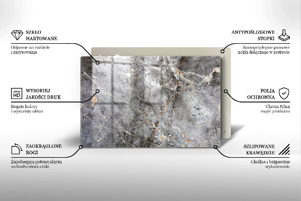 Osłona na płytę indukcyjną Tekstura kamienia