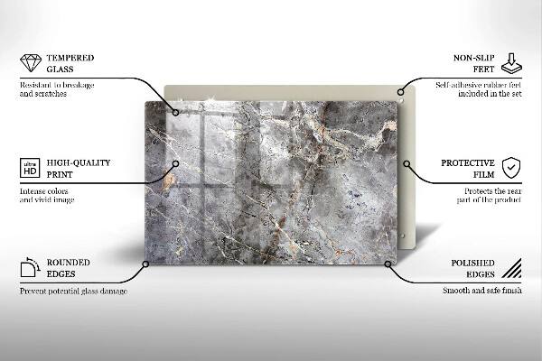 Osłona na płytę indukcyjną Tekstura kamienia