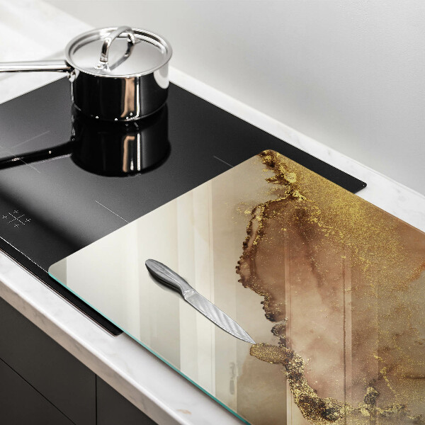 Osłona na płytę indukcyjną Abstrakcja złoto