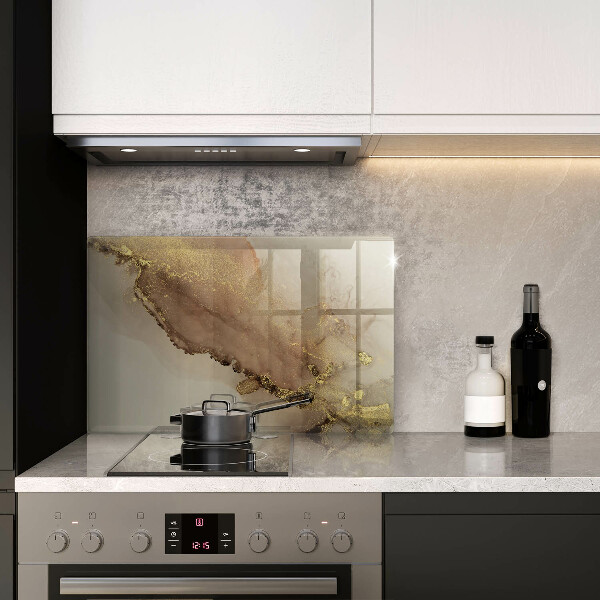 Osłona na płytę indukcyjną Abstrakcja złoto