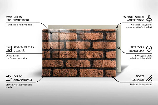 Osłona na płytę indukcyjną Cegły ściana