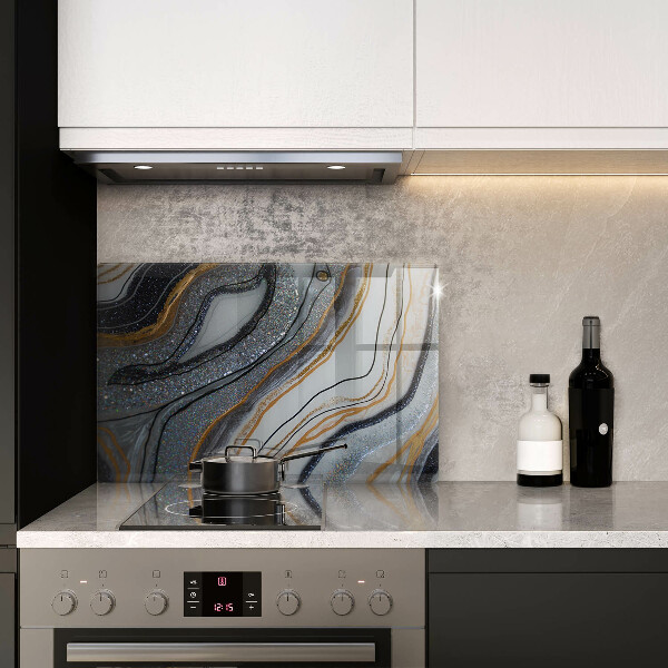 Osłona na płytę indukcyjną skała ze złotem