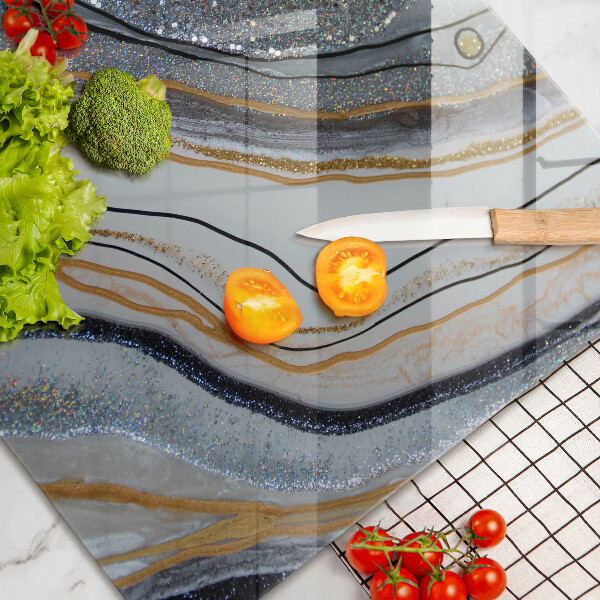 Osłona na płytę indukcyjną skała ze złotem