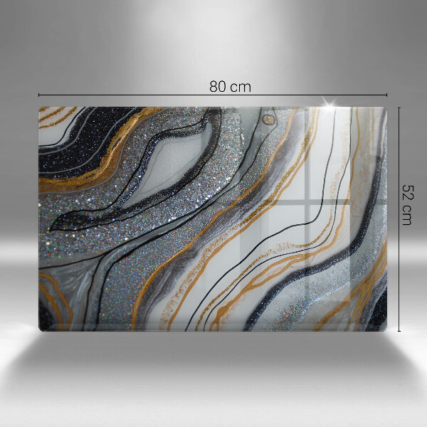 Osłona na płytę indukcyjną skała ze złotem