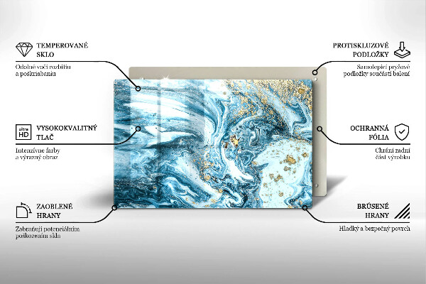 Osłona na płytę indukcyjną Struktura ze złotem