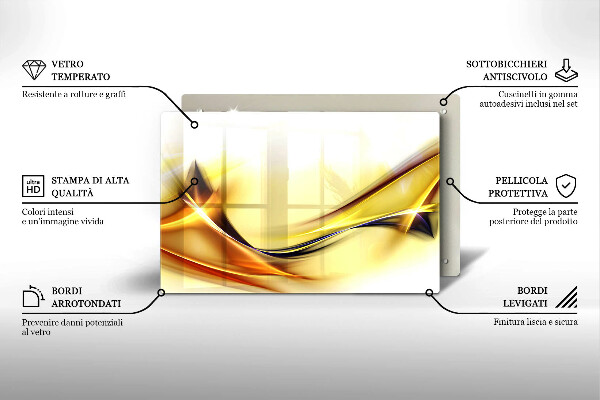 Osłona na płytę indukcyjną Abstrakcja linie światła