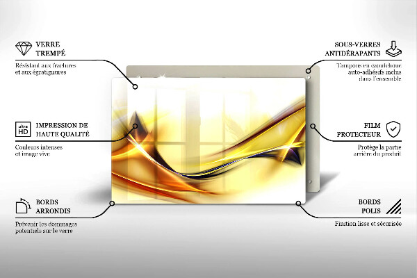 Osłona na płytę indukcyjną Abstrakcja linie światła