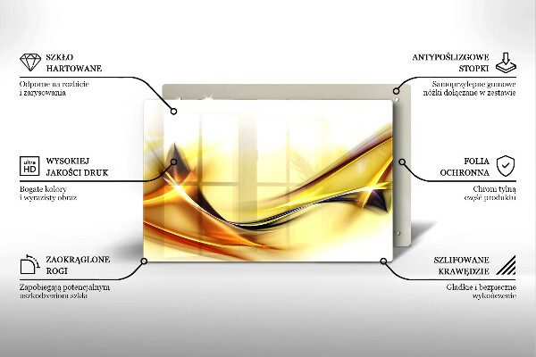 Osłona na płytę indukcyjną Abstrakcja linie światła