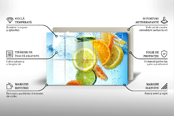 Osłona na płytę indukcyjną Soczyste cytrusy woda