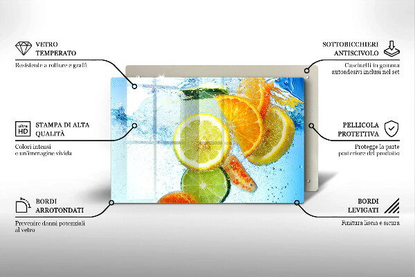 Osłona na płytę indukcyjną Soczyste cytrusy woda