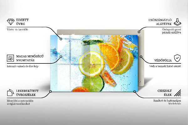 Osłona na płytę indukcyjną Soczyste cytrusy woda