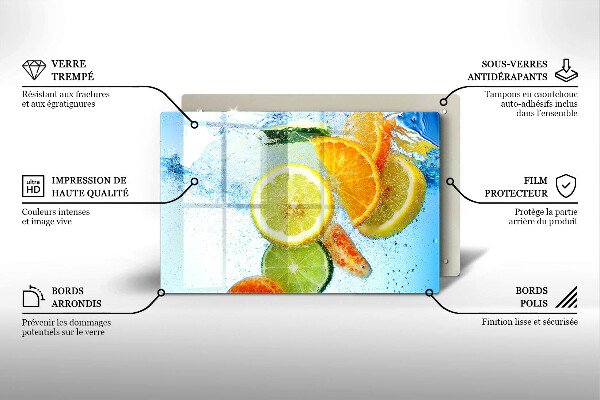 Osłona na płytę indukcyjną Soczyste cytrusy woda