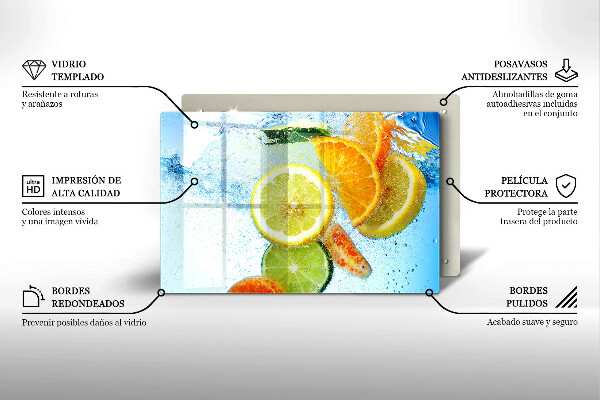 Osłona na płytę indukcyjną Soczyste cytrusy woda