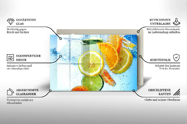 Osłona na płytę indukcyjną Soczyste cytrusy woda