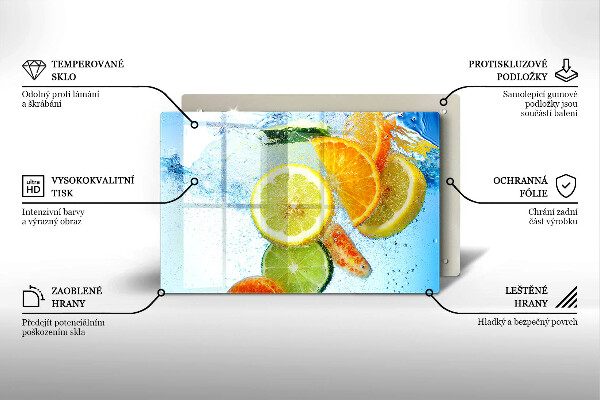 Osłona na płytę indukcyjną Soczyste cytrusy woda