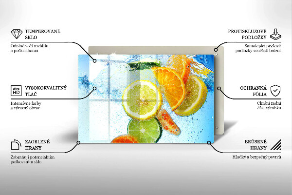 Osłona na płytę indukcyjną Soczyste cytrusy woda
