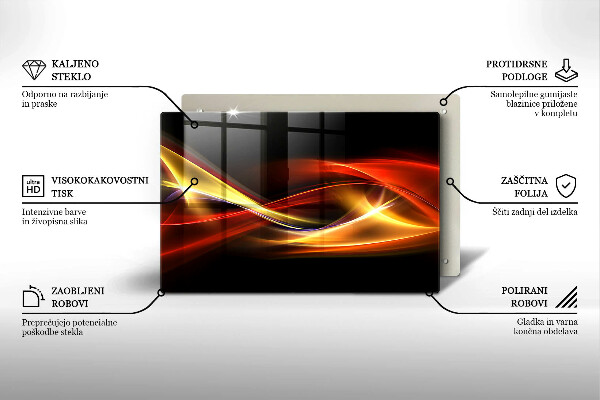 Osłona na płytę indukcyjną Abstrakcja dym i światło