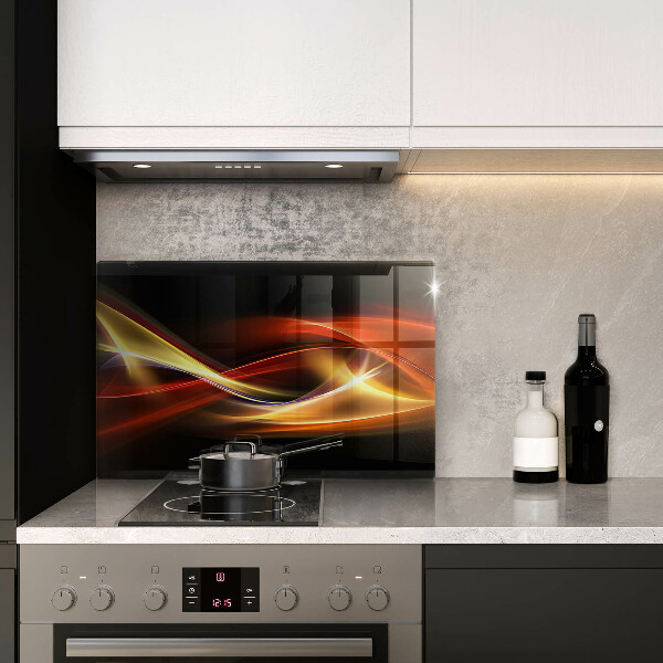 Osłona na płytę indukcyjną Abstrakcja dym i światło