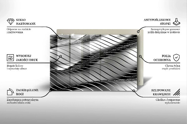 Osłona na płytę indukcyjną Metalowa struktura 3D