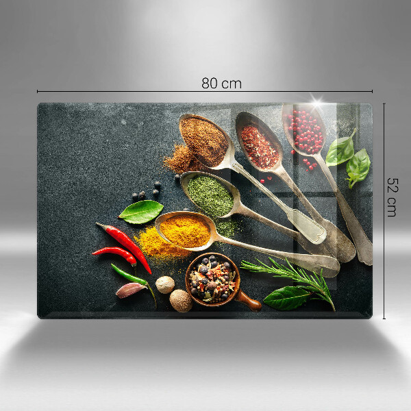Osłona na ścianę do kuchni Kuchenne łyżki przyprawy