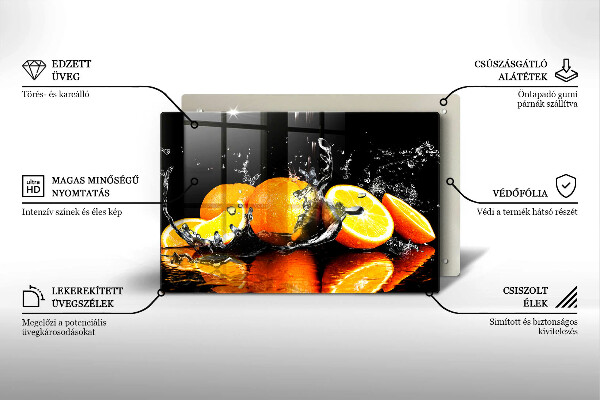 Osłona na ścianę do kuchni Soczyste owoce pomarańcze