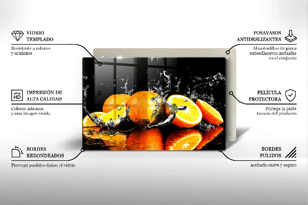 Osłona na ścianę do kuchni Soczyste owoce pomarańcze