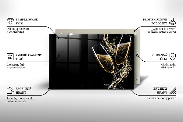 Osłona na płytę indukcyjną Kieliszki szampana