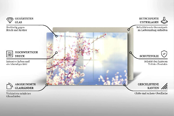 Osłona na płytę indukcyjną Kwitnące drzewo