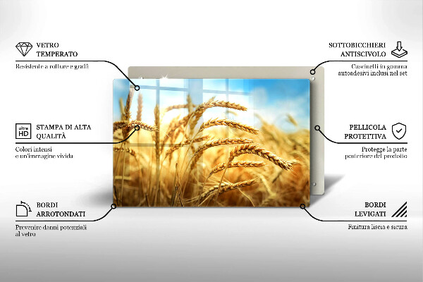 Osłona na płytę indukcyjną Kłosy zbóż na polu