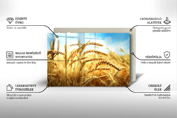 Osłona na płytę indukcyjną Kłosy zbóż na polu
