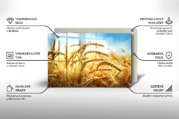Osłona na płytę indukcyjną Kłosy zbóż na polu