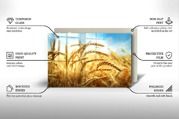 Osłona na płytę indukcyjną Kłosy zbóż na polu