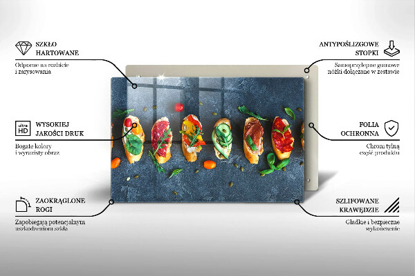 Osłona płyty indukcyjnej Kolorowe kanapki