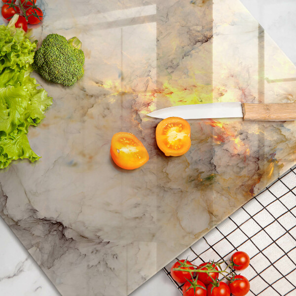 Osłona płyty indukcyjnej Tekstura marmur ze złotem