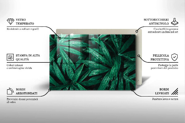 Osłona płyty indukcyjnej Rośliny liście