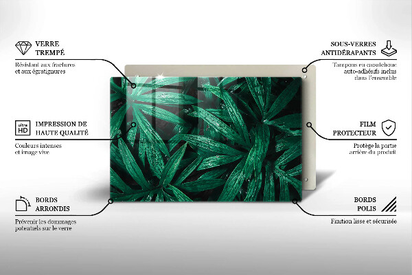 Osłona płyty indukcyjnej Rośliny liście