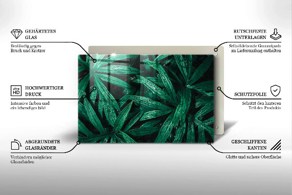 Osłona płyty indukcyjnej Rośliny liście