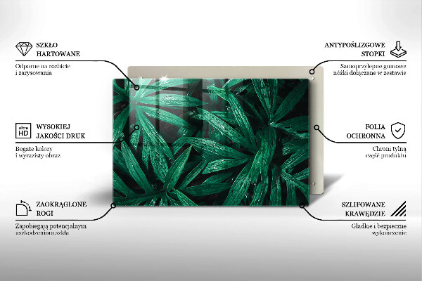 Osłona płyty indukcyjnej Rośliny liście