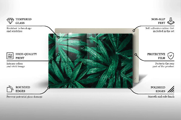 Osłona płyty indukcyjnej Rośliny liście