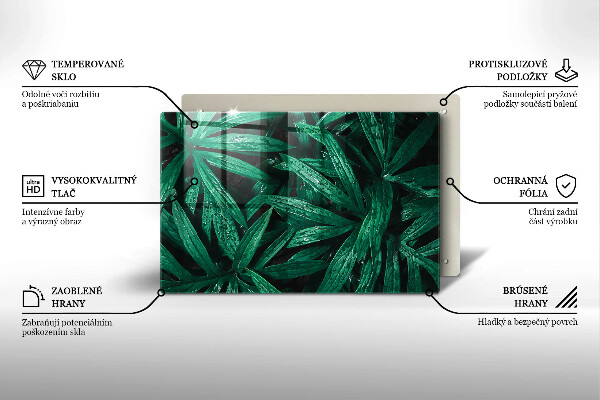 Osłona płyty indukcyjnej Rośliny liście