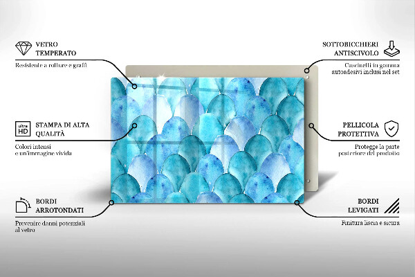 Osłona płyty indukcyjnej Akwarelowe łuski