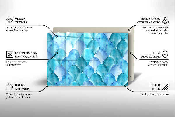 Osłona płyty indukcyjnej Akwarelowe łuski