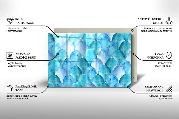 Osłona płyty indukcyjnej Akwarelowe łuski