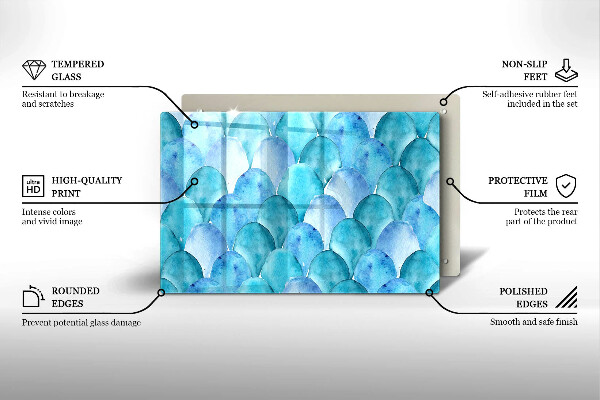 Osłona płyty indukcyjnej Akwarelowe łuski