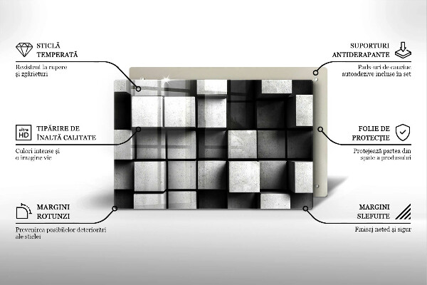 Osłona płyty indukcyjnej Tło geometria 3D