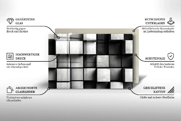 Osłona płyty indukcyjnej Tło geometria 3D