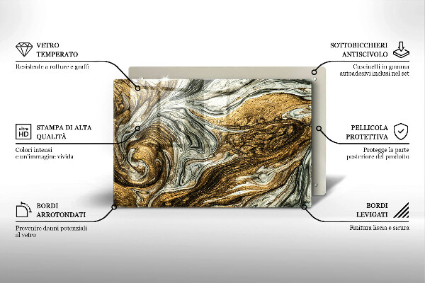 Osłona płyty indukcyjnej Bogata abstrakcja